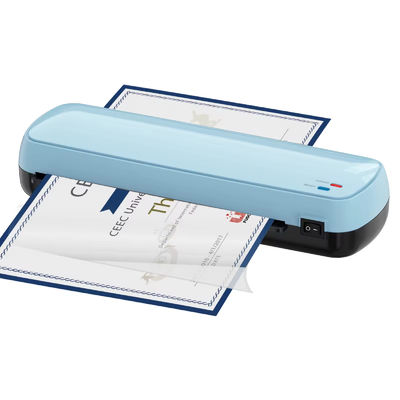 Γρήγορη θέρμανση 2 κυλίνδρων Desktop Laminator Machine A4 Τεχνή μηχανή laminating 250mm/Min