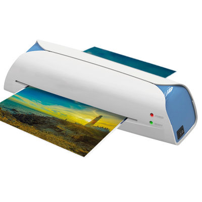 Λευκός μπλε χρώμα A4 laminator για φωτογραφία έγγραφο χαρτί μενού με απελευθέρωση LM2008