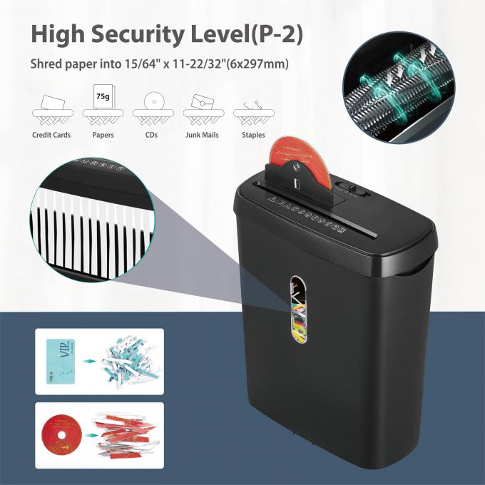 8 φύλλα Strip Cut Commercial Paper Shredder με 11L καλάθι για το γραφείο SD108P 2