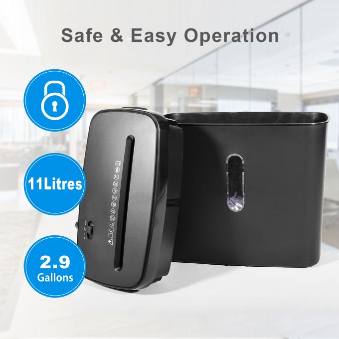 Ηλεκτρονικά έγγραφα Διασταυρούμενο χαρτί καταστρέφει το μηχάνημα C502P 6 φύλλα θρυμματιστή πιστωτικής κάρτας με 11L μίνι καλάθι bin 5